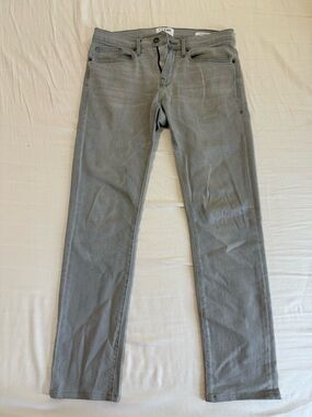 Frame Denim Men's Skinny Jeans in Light Gray